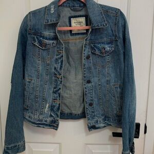 Abercrombie and Fitch Blue Denim Jean Jacket Small